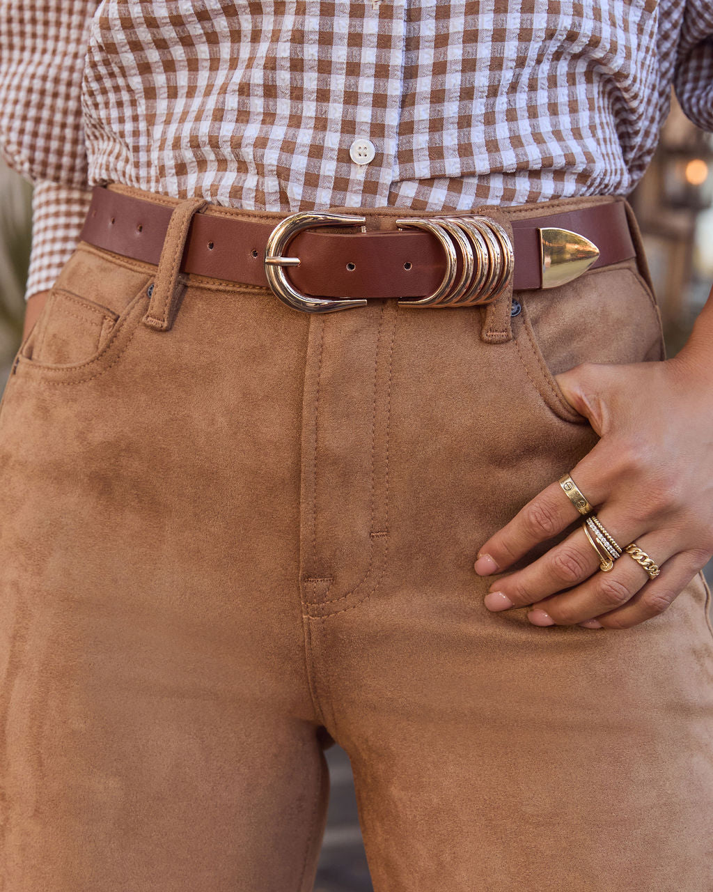 Greer Stacked Buckle Belt