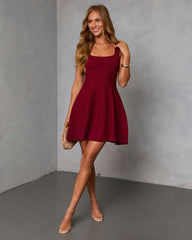 Caramel Moon Fit And Flare Mini Dress