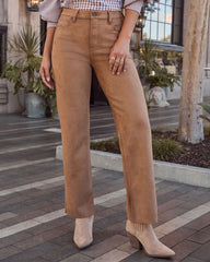 Butternut Suede Straight Leg Pants