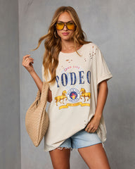 Long Live Rodeo Distressed Oversized Graphic Tee