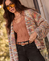 Painters Garden Multi Color Open Front Cardigan