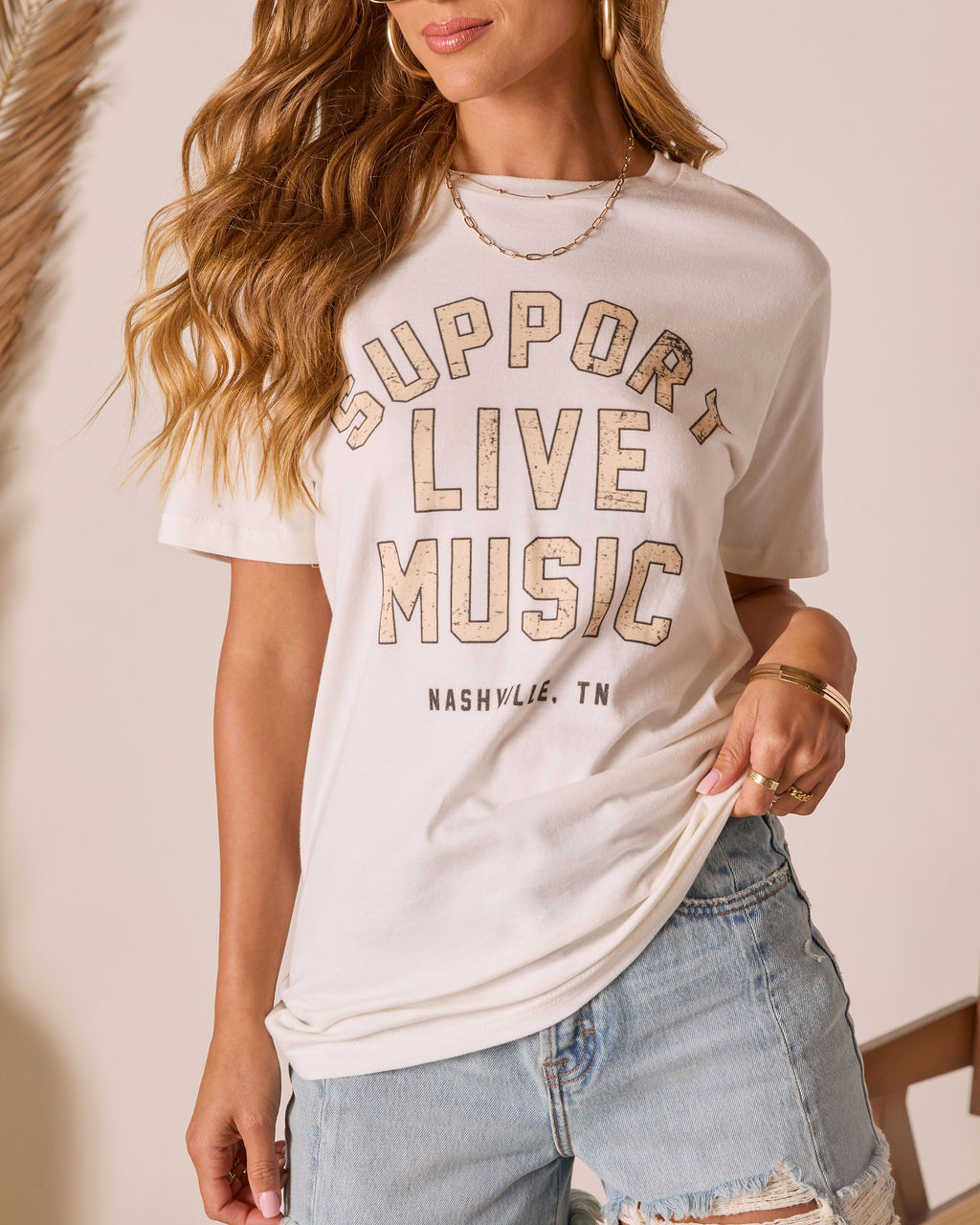 Support Live Music Short Sleeve Graphic Tee