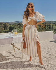 Ginnavive Stripe Midi Skirt