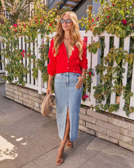 Easy Like Knit Button Down Sweater