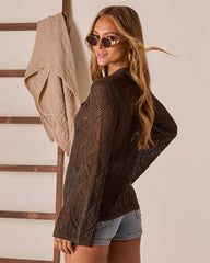 Kelson Crochet Button Down Top