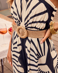 Marieam Metallic Straw Belt