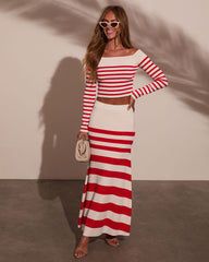 Montez Striped Maxi Skirt