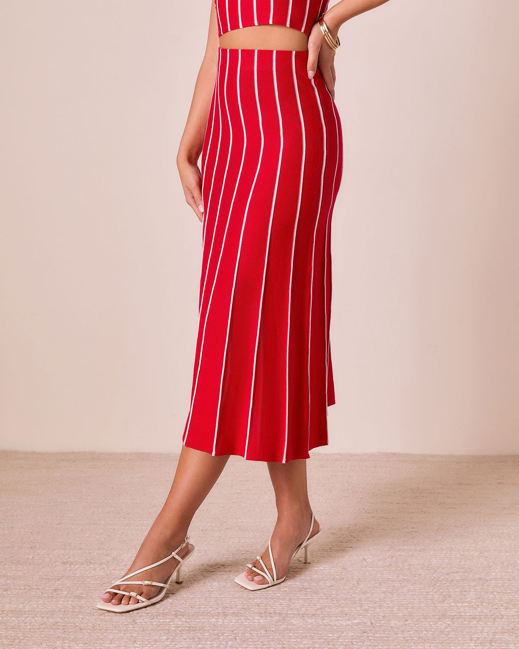Ashlin Contrast Striped Maxi Skirt