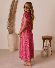 Private Island V-Neck Floral Maxi Dress
