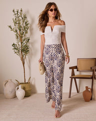 French Kissed Abstract Print Pants