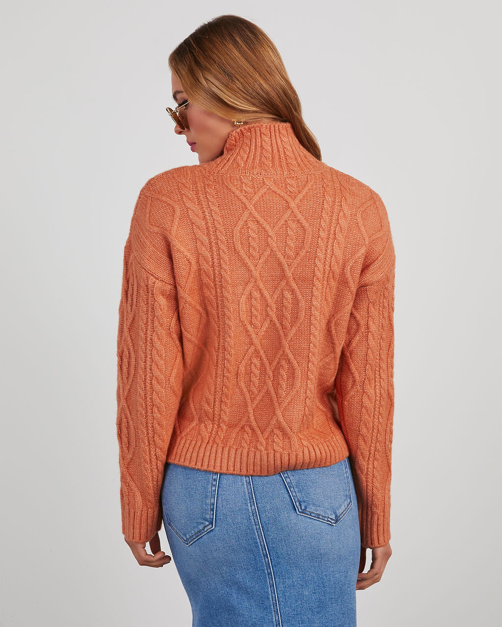 Sheila Cable Knit Turtleneck Sweater