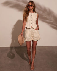 Sailen Pinstripe Vest Top