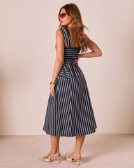 Sunnie Muse Striped Midi Dress
