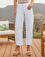 Percie Stretch Cuffed Barrel Jeans