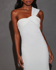 Emberly One Shoulder Midi Dress