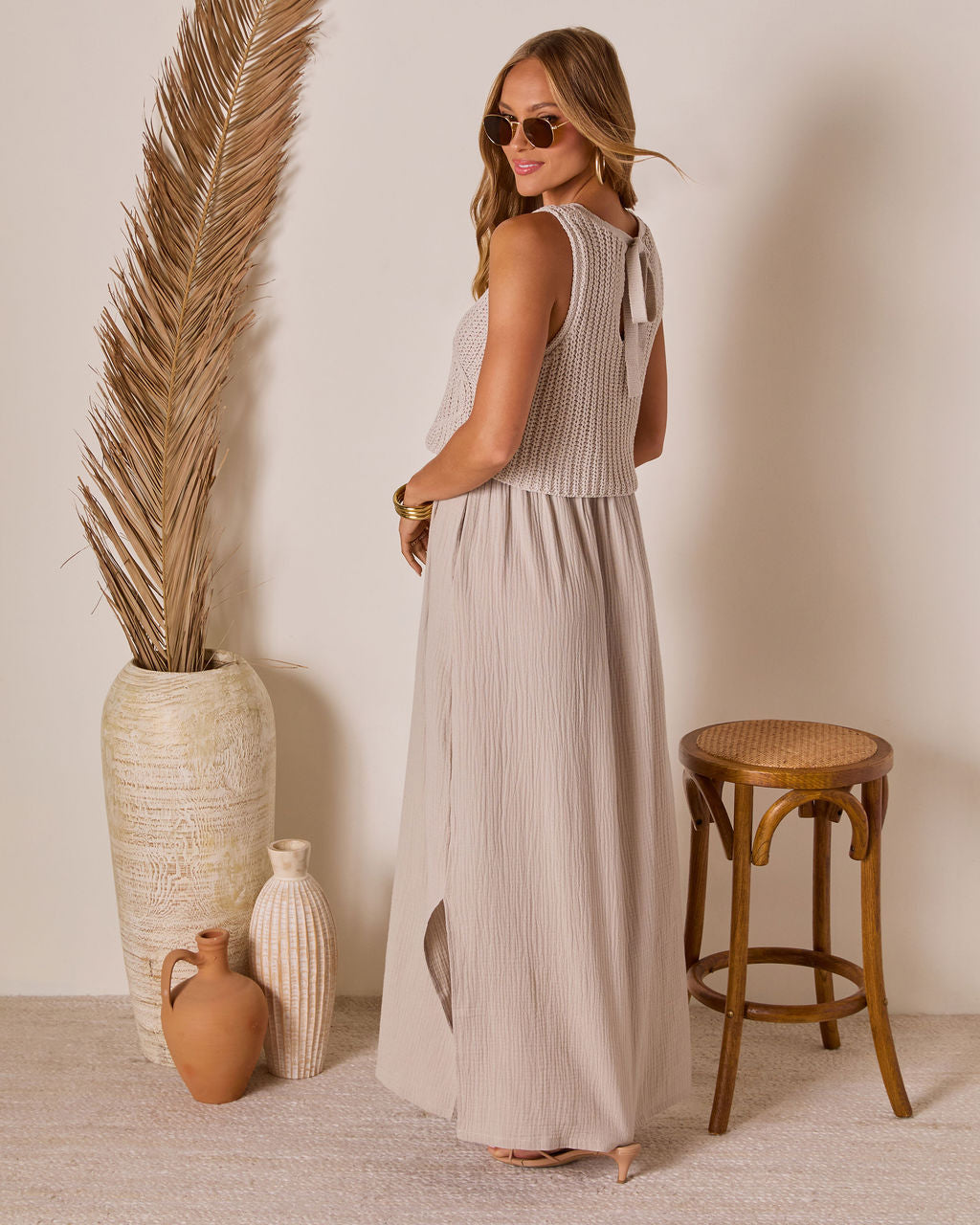 Saltwoven Crochet Bodice Maxi Dress