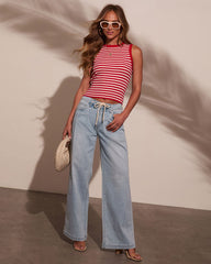 Wanderfolk Super Stretch Drawstring Wide Leg Jeans