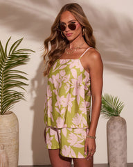 Spritz Hour Floral Print Spaghetti Strap Top