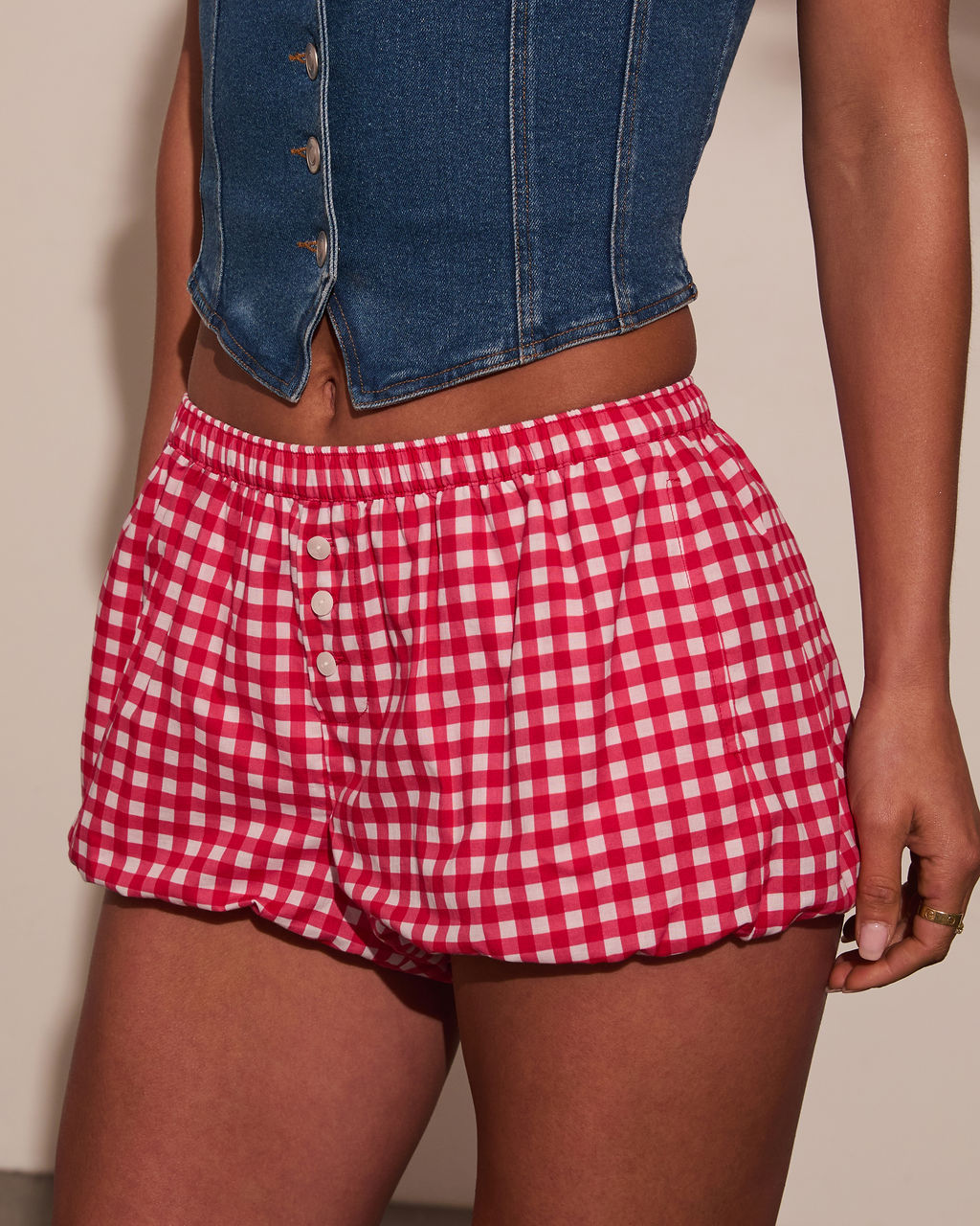 Neria Bubble Micro Mini Shorts