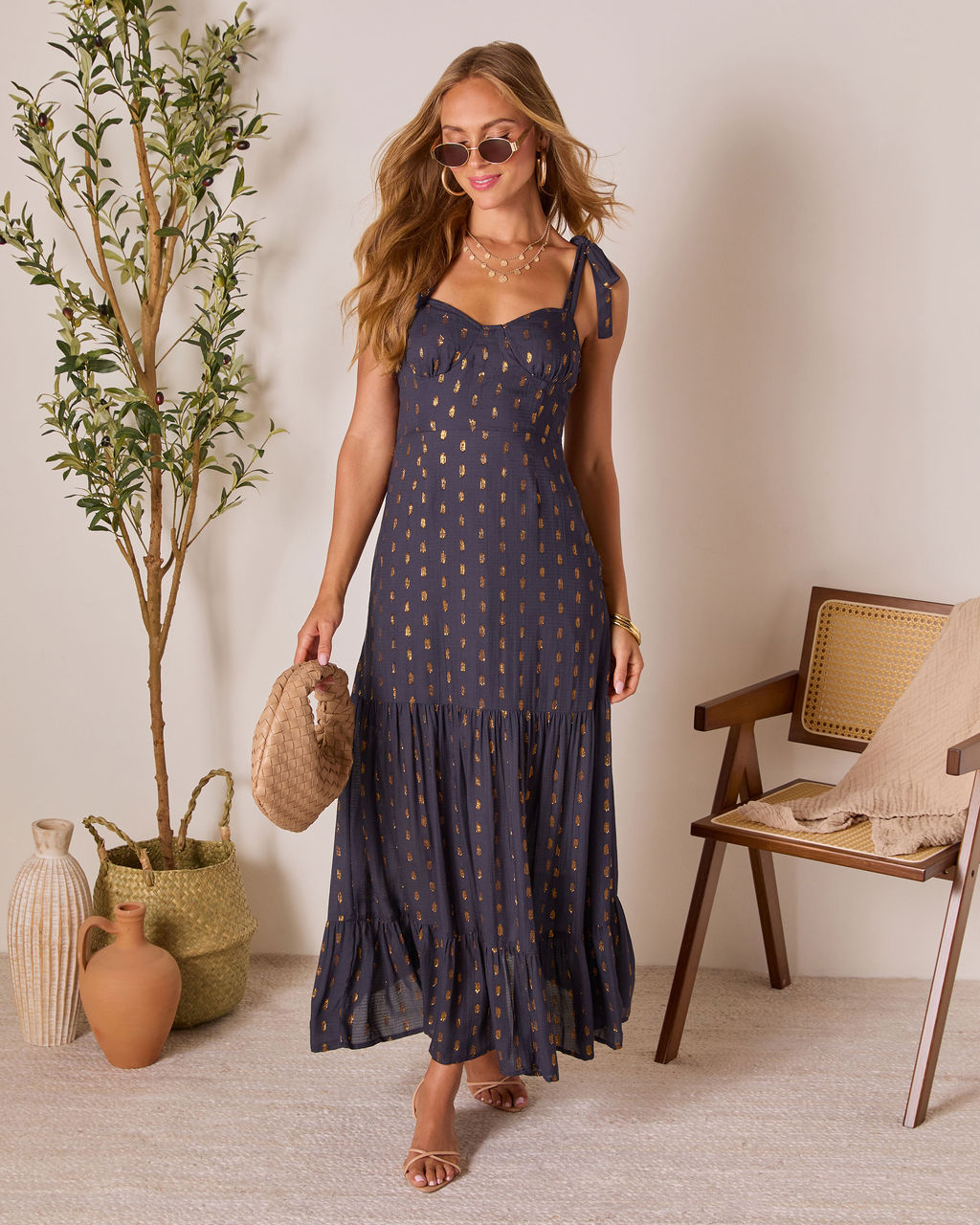Coastline Calls Tiered Maxi Dress