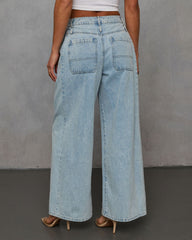 Sindy Wide Leg Pleated Jeans