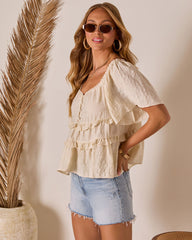 Drinah Ruffle Peasant Blouse