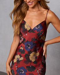 Golden Garden Slip Midi Dress