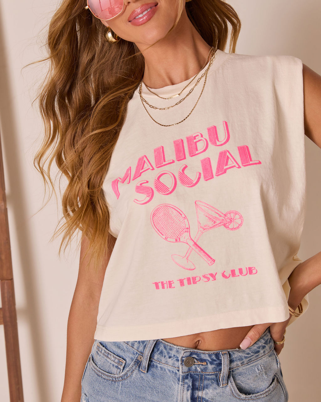 Malibu Social Muscle Tee
