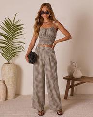 Salanah Smocked Gingham Tank