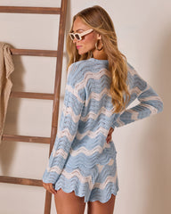 Barefoot Bloom Striped Open Knit Sweater