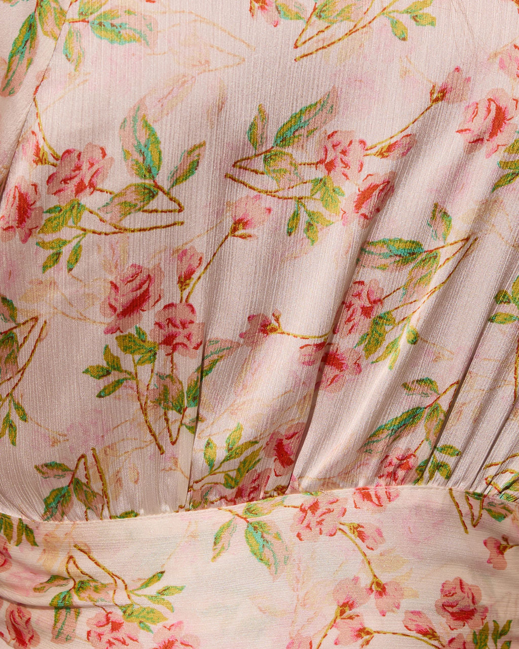 Elysee Floral Satin Wrap Top