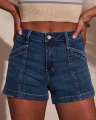 Darah Front Pocket Denim Shorts