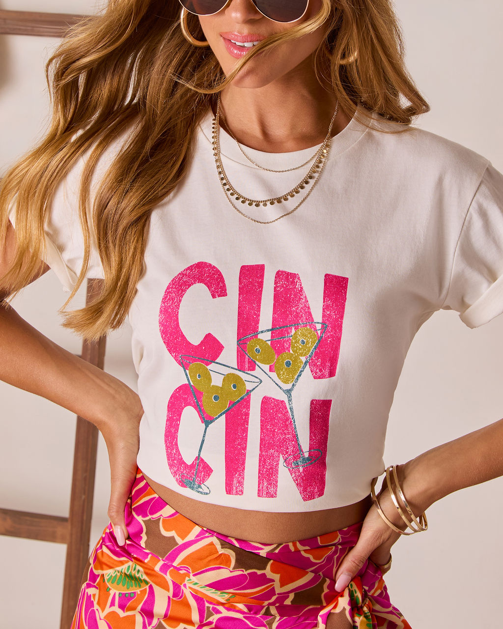 Martini Cheers Short Sleeve Graphic Tee
