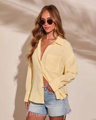 Seaberry Collared Button Down Top