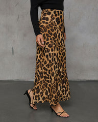 Off The Clock Animal Print Maxi Skirt