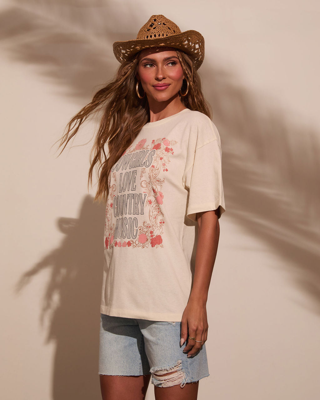 Cowgirls Love Country Music Short Sleeve Graphic Tee