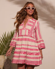 Sonny Abstract Tunic Mini Dress