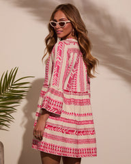 Sonny Abstract Tunic Mini Dress