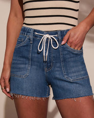 Carmela Drawstring Denim Shorts