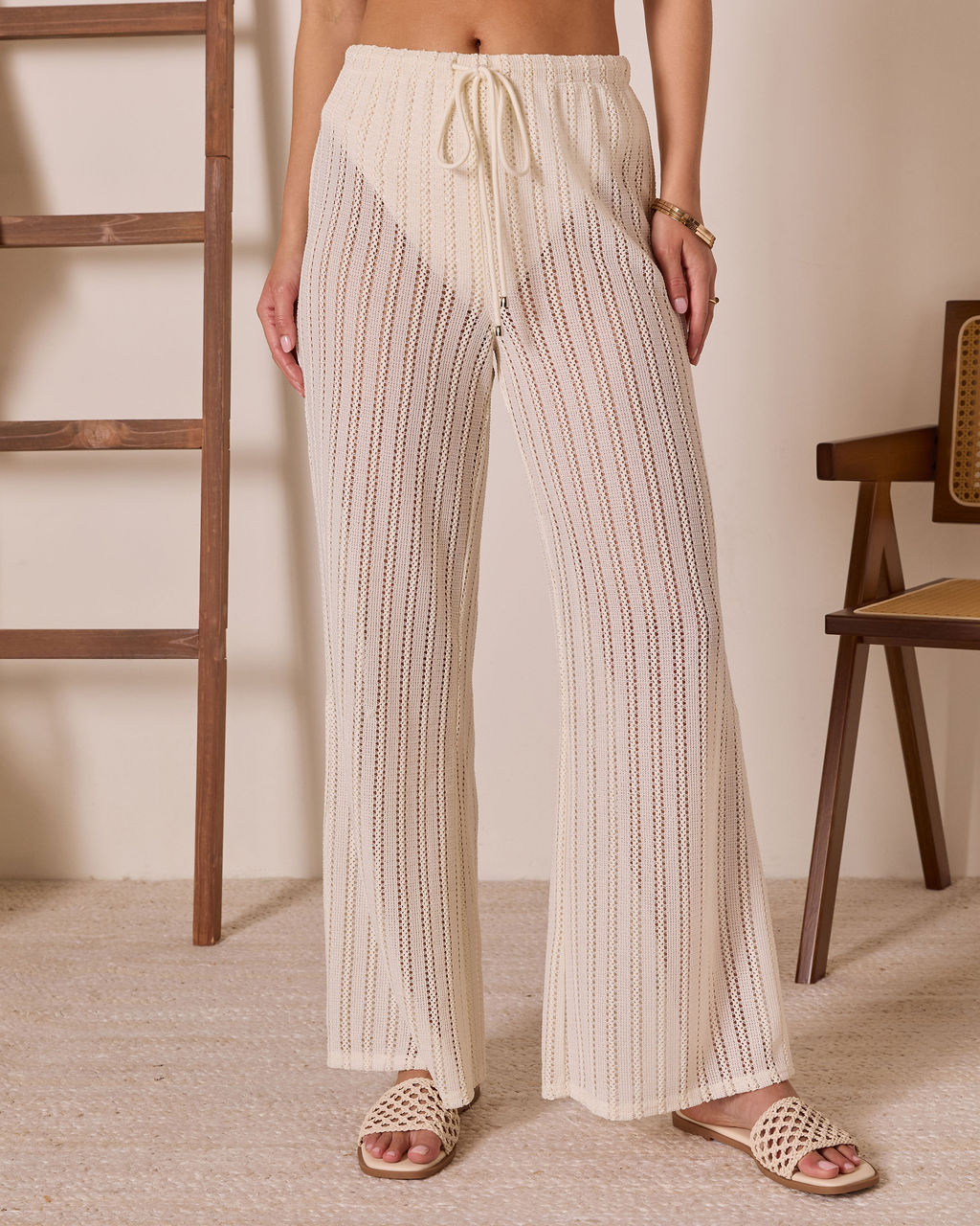 Gelato Please Open Knit Cover Up Pants