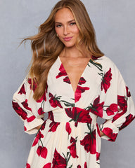 Sweet For You Kimono Sleeve Midi Dress