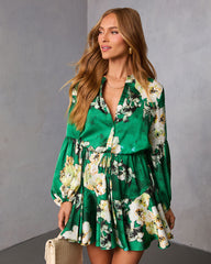 Antique Rose Drawstring Mini Dress