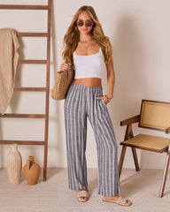 Sunspill Striped Linen Pants