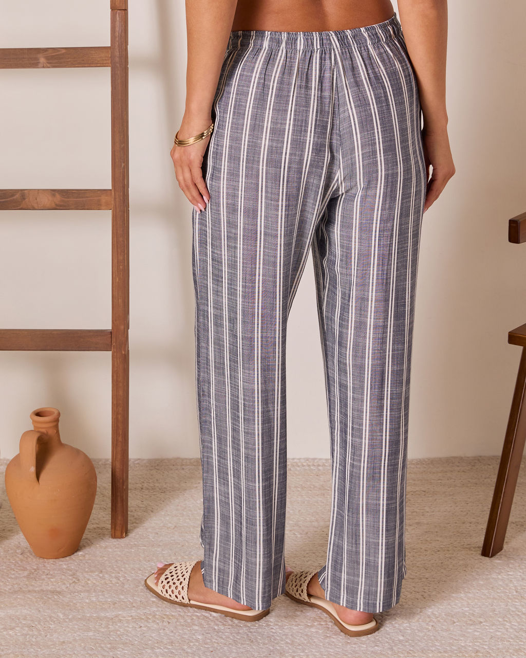 Sunspill Striped Linen Pants