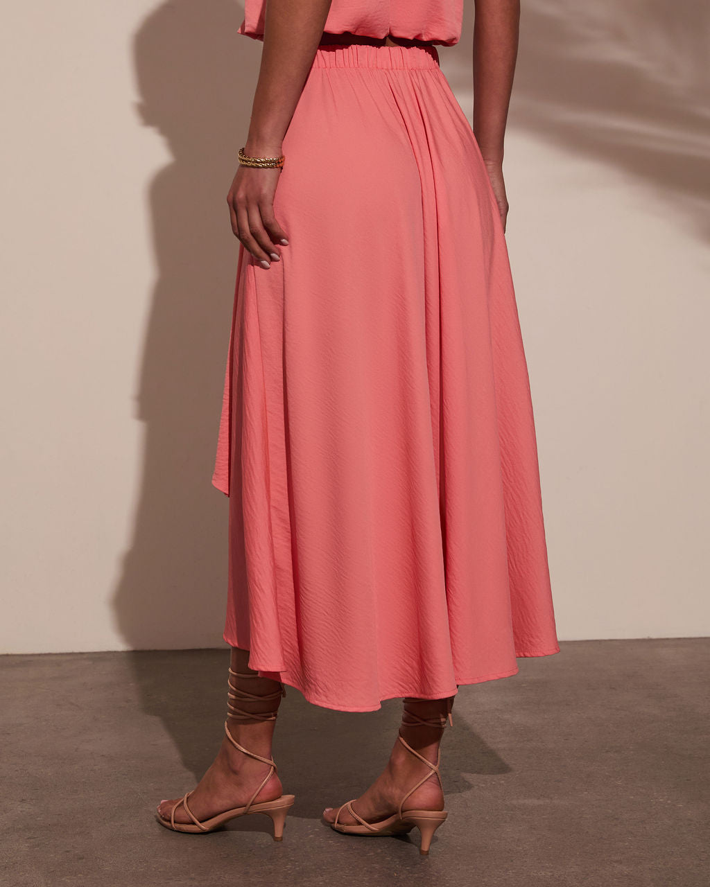 Sharena Waist Tie Midi Skirt