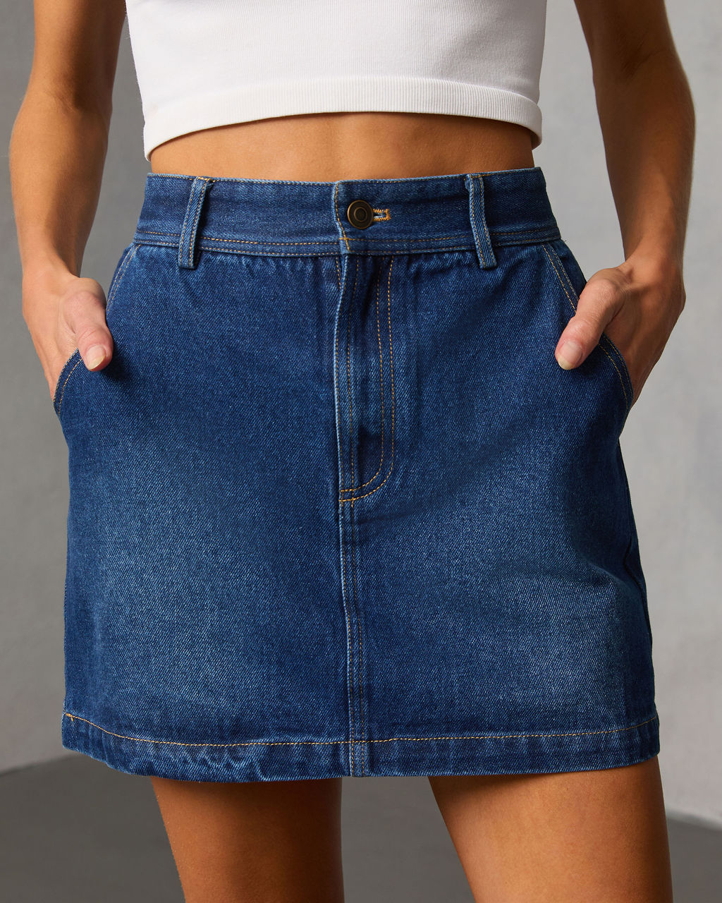 Marlborough Denim Mini Skirt