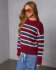Darine Striped Crew Neck Sweater