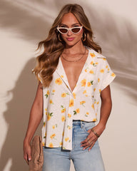 Noema Floral Button Down Top
