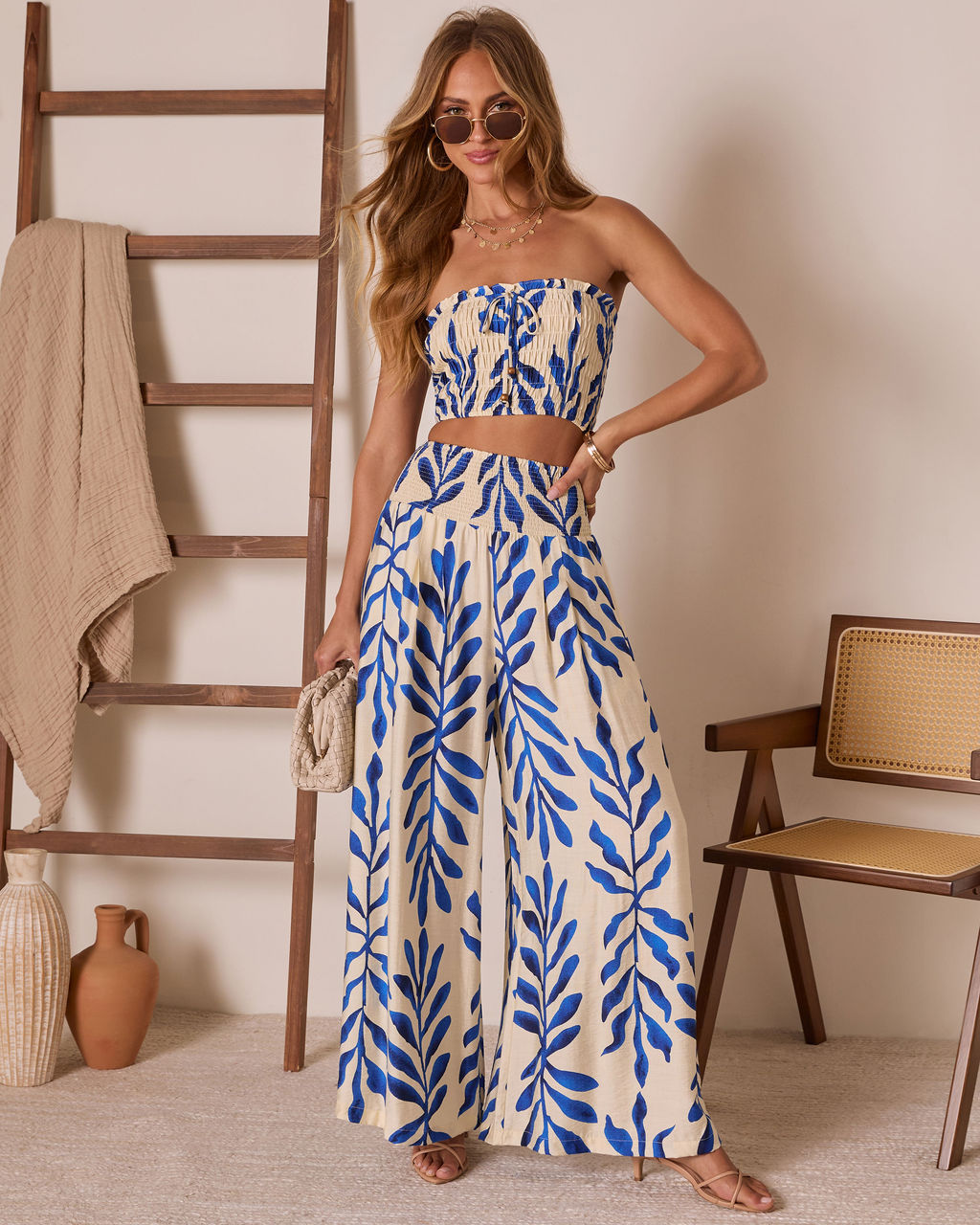 Reynah Tropical Wide Leg Pant