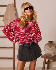 Drifted Layers Abstract Knit Sweater